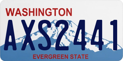 WA license plate AXS2441