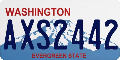 WA license plate AXS2442