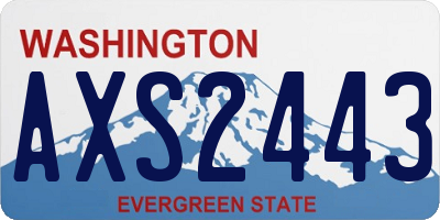 WA license plate AXS2443