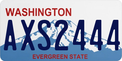 WA license plate AXS2444