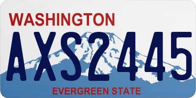 WA license plate AXS2445