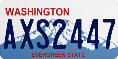 WA license plate AXS2447