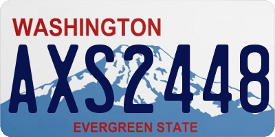 WA license plate AXS2448