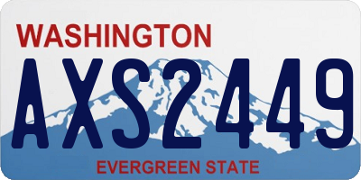 WA license plate AXS2449