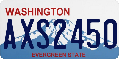 WA license plate AXS2450
