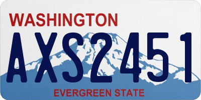 WA license plate AXS2451