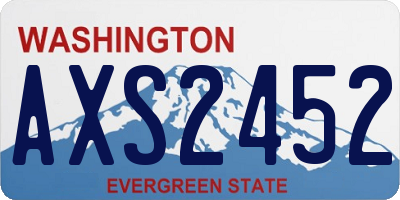 WA license plate AXS2452