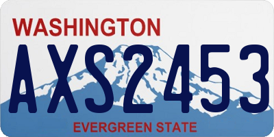 WA license plate AXS2453