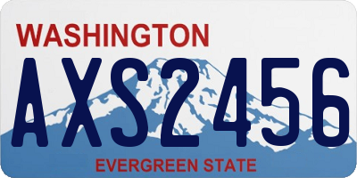 WA license plate AXS2456