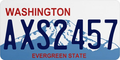 WA license plate AXS2457