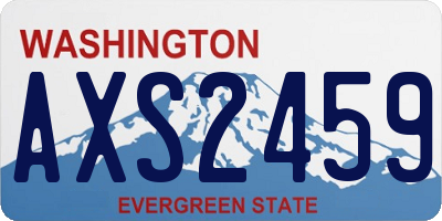 WA license plate AXS2459