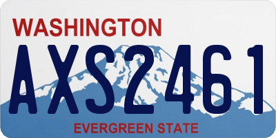 WA license plate AXS2461