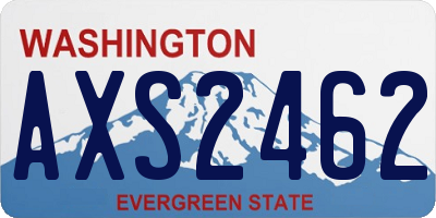 WA license plate AXS2462