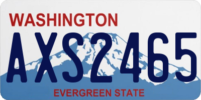 WA license plate AXS2465