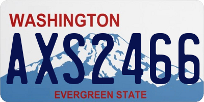 WA license plate AXS2466