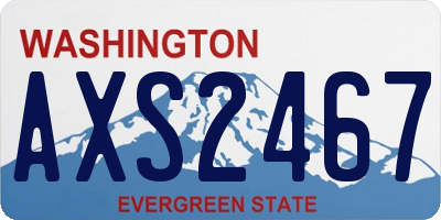 WA license plate AXS2467