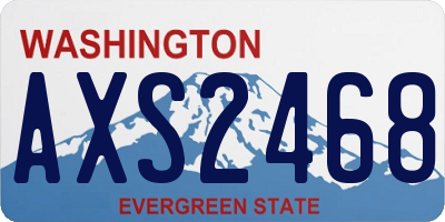 WA license plate AXS2468