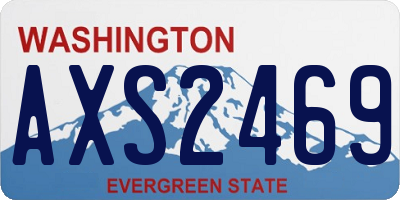 WA license plate AXS2469