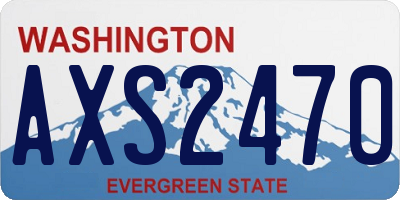 WA license plate AXS2470