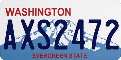 WA license plate AXS2472