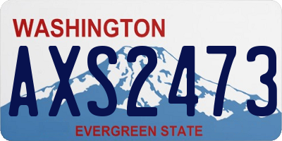 WA license plate AXS2473