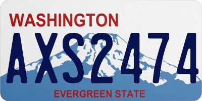 WA license plate AXS2474