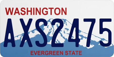 WA license plate AXS2475