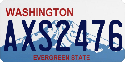 WA license plate AXS2476