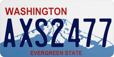 WA license plate AXS2477