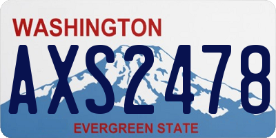 WA license plate AXS2478