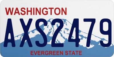WA license plate AXS2479