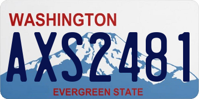 WA license plate AXS2481