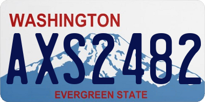 WA license plate AXS2482
