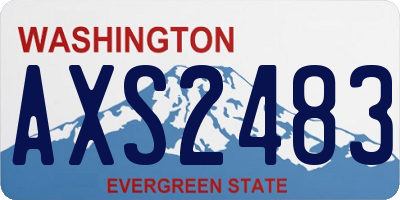 WA license plate AXS2483