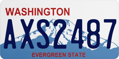 WA license plate AXS2487