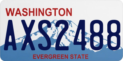 WA license plate AXS2488