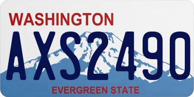 WA license plate AXS2490