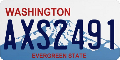 WA license plate AXS2491