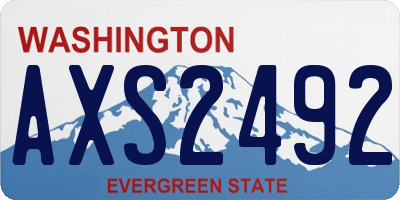 WA license plate AXS2492