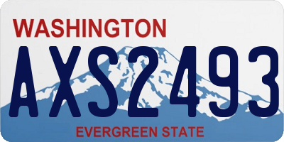 WA license plate AXS2493