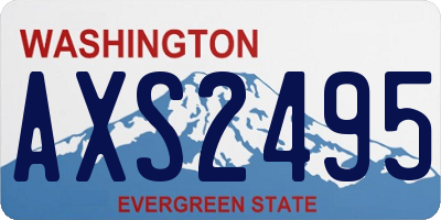 WA license plate AXS2495
