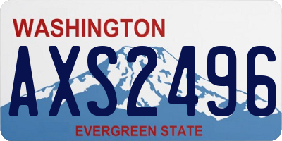 WA license plate AXS2496