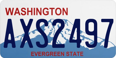 WA license plate AXS2497