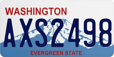 WA license plate AXS2498