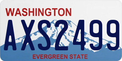 WA license plate AXS2499
