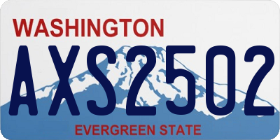 WA license plate AXS2502