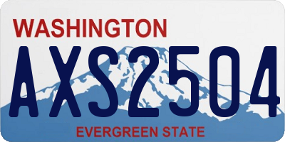 WA license plate AXS2504