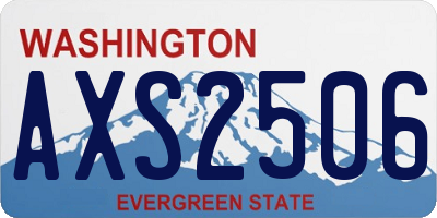 WA license plate AXS2506