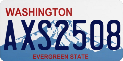 WA license plate AXS2508