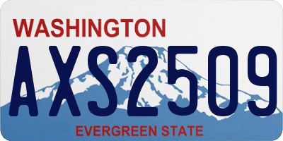 WA license plate AXS2509